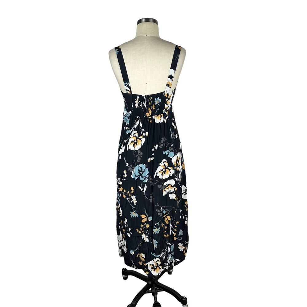 YUMI KIM Black Floral Cutout Midi Dress Women's Small NWOT Preppy Chic - Picture 4 of 5